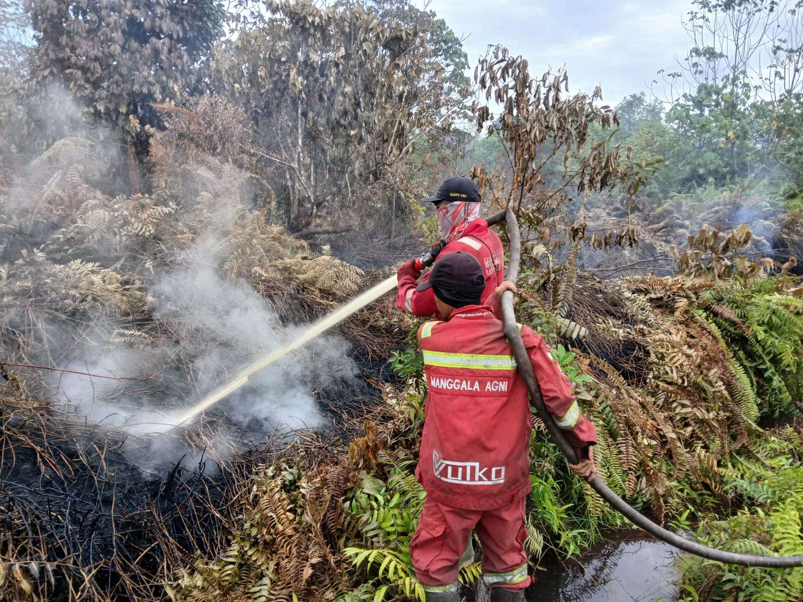 Gakkum Kehutanan KEMENHUT TURUNKAN MANGGALA AGNI AMANKAN JALUR MUDIK SUMATERA DARI KARHUTLA